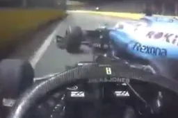 Romain Grosjean en George Russell crashen tijdens GP Singapore!