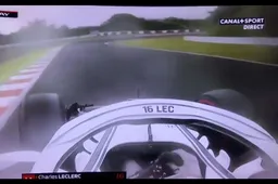 360! Leclerc spint zijn Sauber keurig over een nat Suzuka