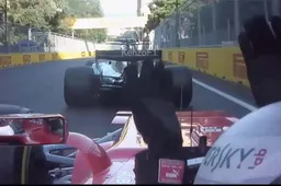 Hamilton over incident Baku: "Coureurs weten hoe je rechtdoor moet gaan"