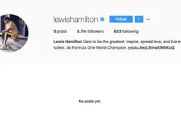 Heeft Hamilton zelf zijn Instagram verwijderd of is hij gehackt?