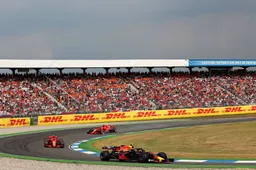 Max verliest weer van het motorvermogen van Ferrari en Mercedes