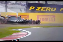 Video: Grosjean crasht keihard in de kwalificatie GP Japan!