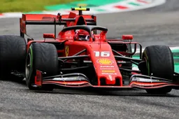 Samenvatting VT1 GP Italië: Leclerc snelste op spekgladde baan
