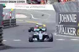 Video: Button raakt rondvliegend putdeksel in VT1