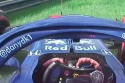 Kvyat viel stil wegens olielek Honda-motor