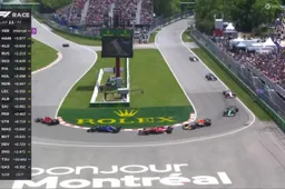 Verstappen raakt een vogel tijdens de Grand Prix van Canada