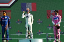 Gasly bleef nog even nagenieten van het podium: "Zo vaak zal het niet gebeuren"