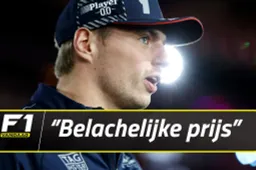 Geen hoofdprijs voor Verstappen: 'Vond het toch al een belachelijke prijs'