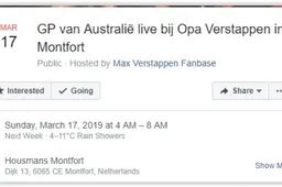 Opa Verstappen nodigt iedereen uit voor eerste GP Australië