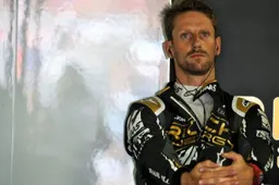 Romain Grosjean: "Als je goed kijkt zat een stuk van mijn band nog op de lijn"