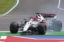Verstappen kan niet aanvallen bij start; Raikkonen veroorzaakt safety car
