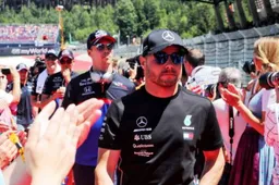 Watch: Valtteri Bottas performs mega burnout at wet Goodwood Festival