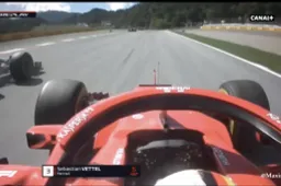 Check deze GEWELDIGE inhaalactie van Vettel op Hamilton!