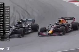 Watch: Verstappen and Bottas battle for position