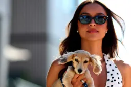 Leclercs Freundin Alexandra Saint Mleux jagt den entlaufenen Hund Leo