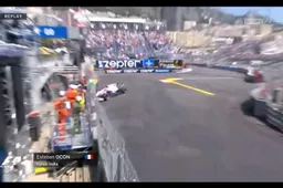 Video: Ocon crasht tijdens VT3 in Monaco!