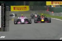 Verstappen verschalkt Ocon tijdens Belgische GP