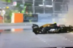 WATCH: Magnussen has MASSIVE crash at the Wall of Champions during qualifying!