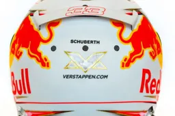 Verstappen shows the helmet he will be racing with this year