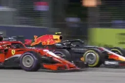 Max Verstappen schuift keurig voor Vettel in Singapore!