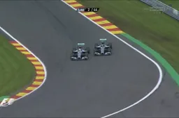 WATCH: Hamilton and Rosberg finally come to blows - Spa 2014