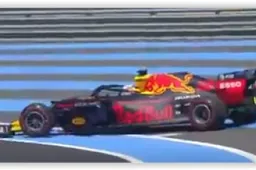 Verstappen verliest achterkant en spint tijdens VT1 Franse GP