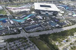 Alle grip weggespoeld na zware regenval circuit Miami, kans op regen blijft