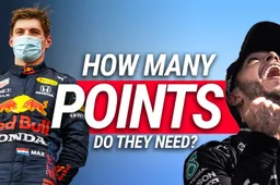 How many points do Lewis Hamilton and Max Verstappen need to win the title?