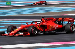 Ferrari vervangt vlak voor de race in Frankrijk onderdelen op auto Vettel