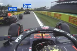 Beelden van het incident tussen Ocon en Verstappen