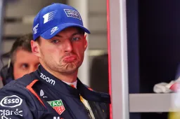 Verstappen BARGES his way through the pits and gets a warning from the FIA
