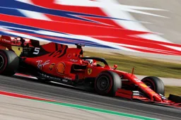 Vettel valt uit met gebroken wielophanging