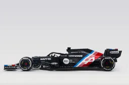 Nieuwe livery van Alpine schittert tussen de besneeuwde bergen