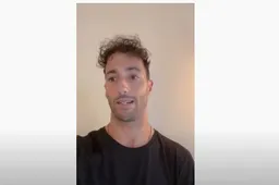 Ricciardo, visiblement ému, partage un message vidéo