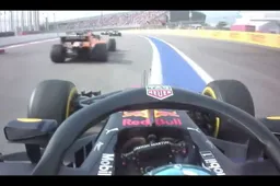 Dit was de start en eerste ronde van Ricciardo in Sochi