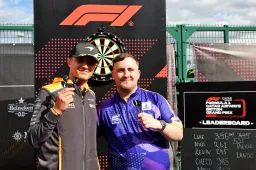 Norris takes darts sensation Luke Littler for a Silverstone tour