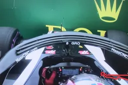Grosjean parkeert zijn Haas in Q3 GP Frankrijk in de muur