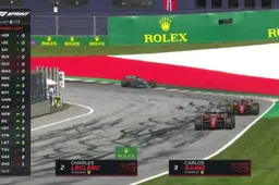 Video | Leclerc en Sainz zijn vooral met elkaar bezig, niet met Verstappen
