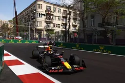 Sergio Perez wins the Azerbaijan Grand Prix ahead of teammate Verstappen