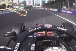 Video | Verstappen rijdt snelste ronde in Baku voor dramatische exit door klapband
