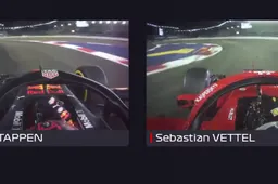 Verstappen glipt langs Vettel in Singapore