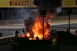 GP voor langere tijd uitgesteld na de harde crash van Grosjean