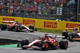 ¡Victoria sensacional de Ferrari en Monza! Leclerc P1, Norris P3, Verstappen P6