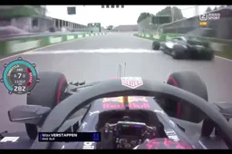 Zo close was het tussen Max Verstappen en Bottas tegen het einde in Canada
