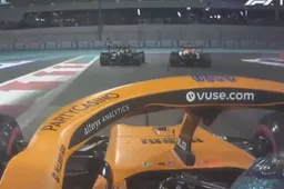 Geweldige beelden: Ricciardo op eerste rang bij gevecht Verstappen-Hamilton