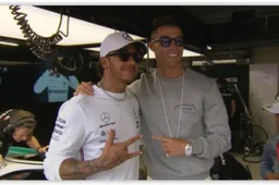 Christiano Ronaldo en Hamilton chillen samen in Monaco