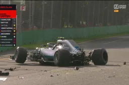 CRASH! Bottas klapt vol in de muur tijdens Q3
