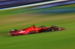 Leclerc in the wall during the warm-up lap for the Brazil GP!