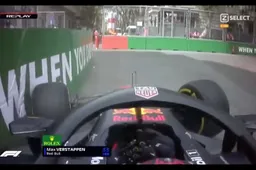 Verstappen knalt in de muur tijdens VT1 Azerbeidzjan