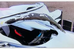 WATCH: How the halo saved Charles Leclerc at Spa